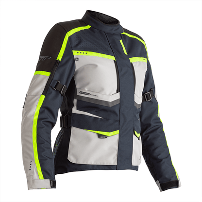 RST MAVERICK LADIES TEXTILE JACKET [BLUE/FLO YEL]