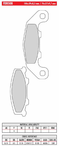 FR-FDB508 - drawing NOT to scale