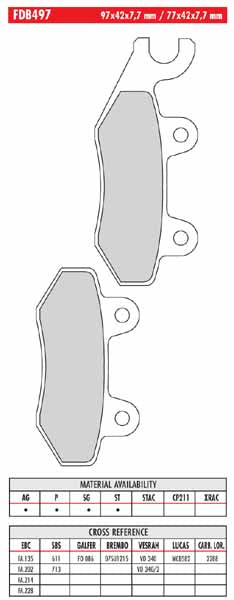 FR-FDB497 - drawing NOT to scale