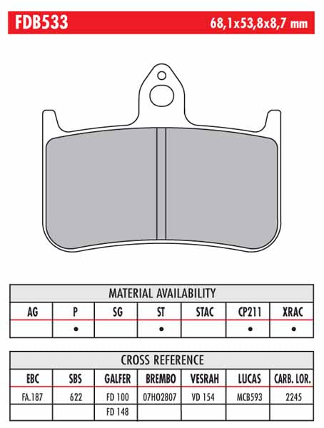 FR-FDB533 - drawing NOT to scale