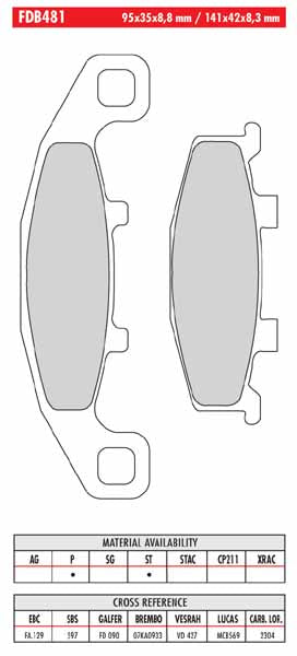 FR-FDB481 - drawing NOT to scale