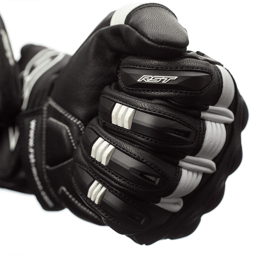 RST PILOT LEATHER GLOVE [BLACK/WHITE]